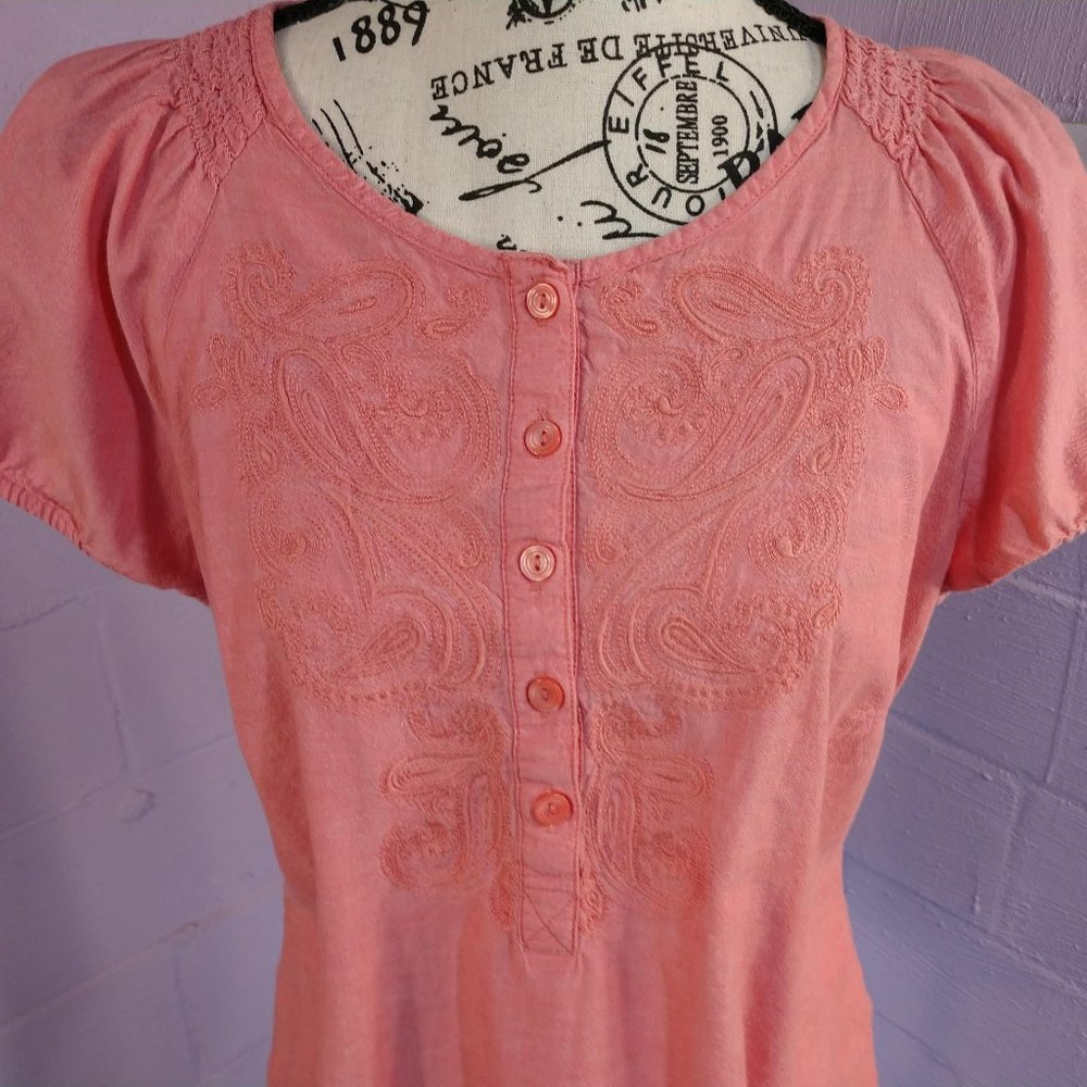 3 for $15 Croft and Barrow Coral Tee shirt - Picture 2 of 12